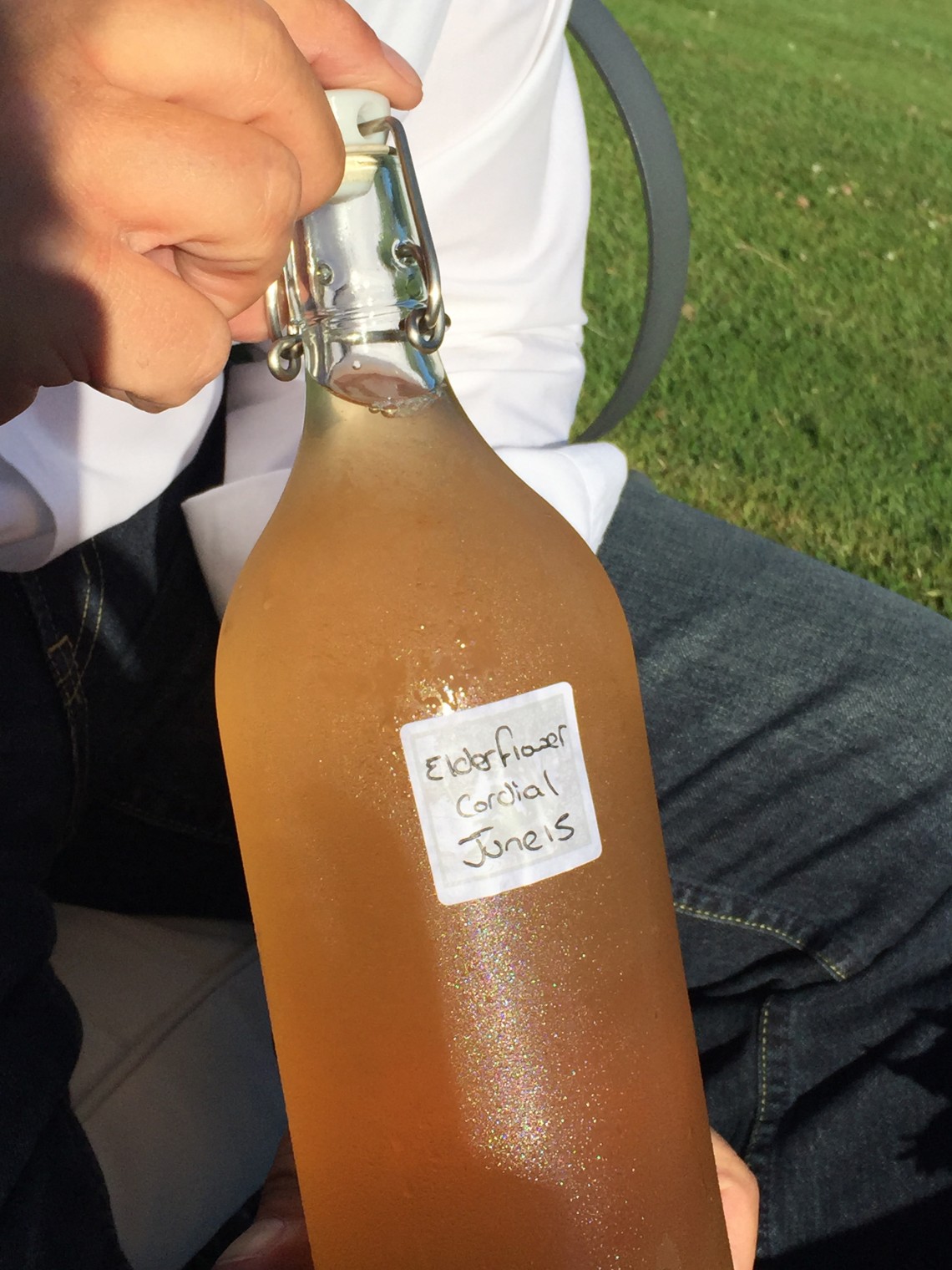1-Bottle-of-home-made-Elderflower-Wine-milne-graden-coldstream-scottish-borders.