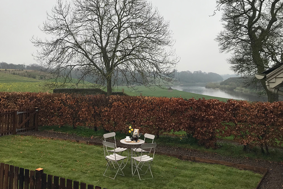 Milne-Graden-Swan's-Nest-Cottage-Rear-Garden-looking-towards-river-tweed