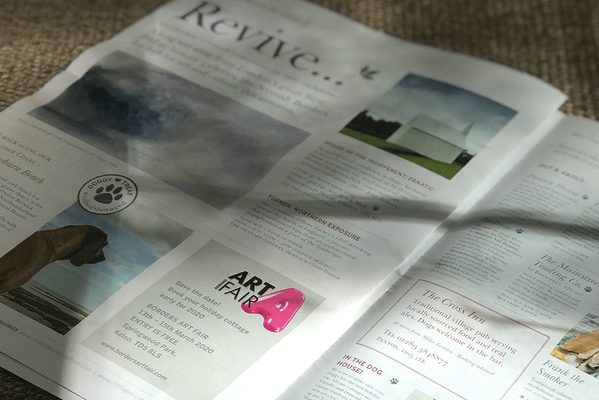 Milne-Graden-Press-Autumn-Winter-Revive-newspaper-section-featuring-borders-art-fair